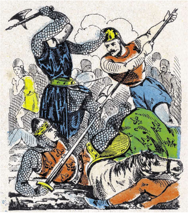 So – wie auf dieser Abbildung eines mittelalterlichen Kampfes – könnte es bei der Schlacht von Wassenberg im Jahr 1206 zugegangen sein. Wobei Gewinner und Verlierer schon früh feststanden.