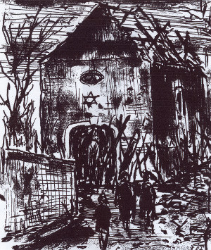 Brennende Synagoge 10.November 1938